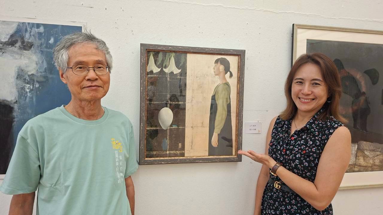台南新象畫會與長崎在地藝術家參與交流美術展，讓創作成為跨國對話的媒介。（圖／主辦單位提供）